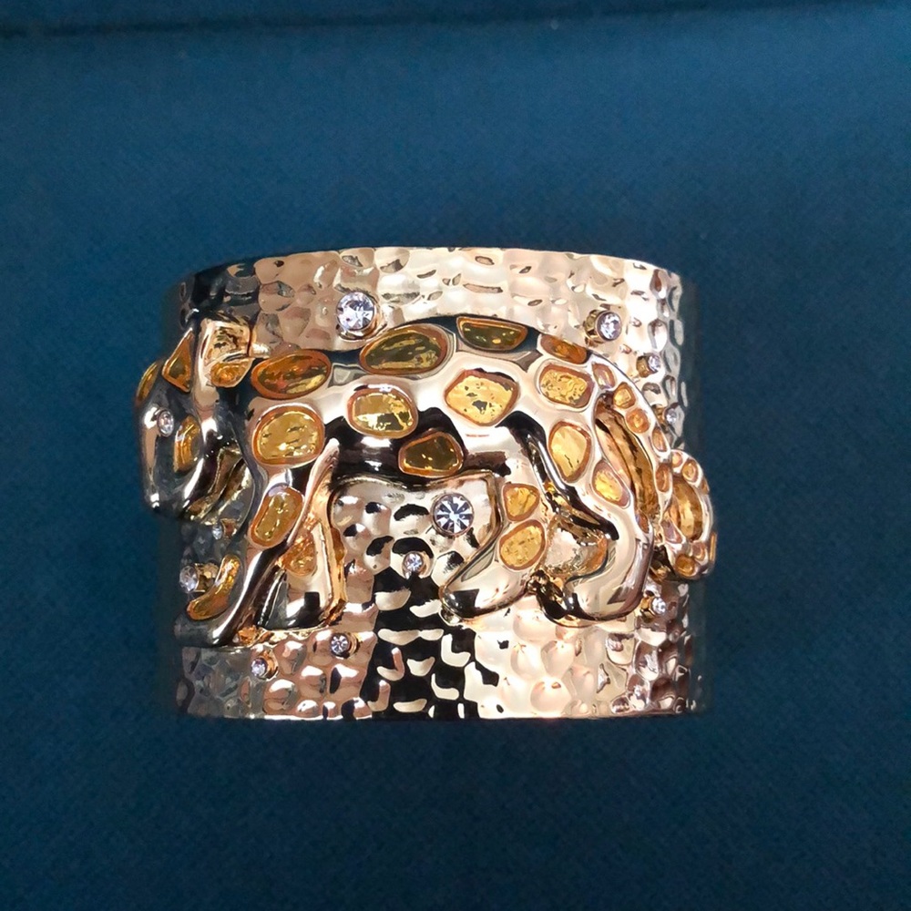 Lilly Pulitzer Wide Hammered Cuff with Stones